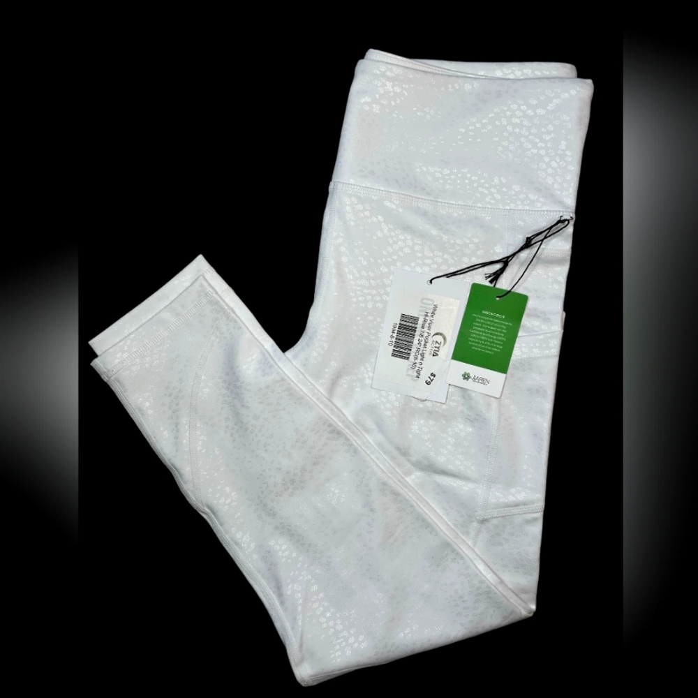 1994 Zyia white viper pocket light n tight hi-rise RC 7/8 size 8-10 NWT